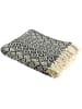 Ethnical Life Katoenen plaid zwart/crème - (L)150 x (B)120 cm