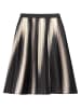 Danamade Plissee-Rock "Polly" in Creme/ Schwarz