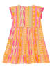 Danamade Sukienka "Dserena" w kolorze pomarańczowo-różowo-żółtym