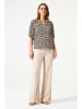 Garcia Bluse in Creme/ Braun