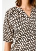 Garcia Bluse in Creme/ Braun