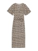 Garcia Kleid in Weiß/ Braun
