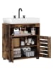 Songmics Wastafelonderkast bruin - (B)60 x (H)63 x (D)30 cm