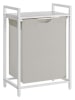 Songmics Wäschekorb in Hellgrau/ Weiß - (B)50 x (H)72 x (T)33 cm