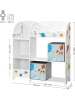Songmics Standregal in Weiß/ Bunt - (B)93 x (H)100 x (T)30 cm