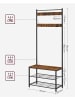Songmics Staande kapstok zwart/bruin - (B)70 x (H)175 x (D)32 cm
