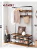 VASAGLE Standgarderobe in Braun/ Schwarz - (B)100 x (H)182 x (T)41,5 cm