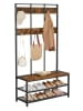 VASAGLE Staande kapstok bruin/zwart - (B)100 x (H)184 x (D)40 cm
