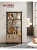VASAGLE Boekenkast beige/zwart - (B)74 x (H)154,5 x (D)30 cm