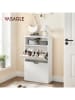 VASAGLE Schuhregal in Weiß - (B)60 x (H)102 x (T)24 cm