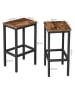 Songmics 2er-Set: Barhocker in Schwarz/ Braun - (B)40 x (H)65 x (T)30 cm