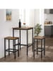 Songmics Bartisch in Braun/ Schwarz - (B)60 x (H)90 x (T)60 cm