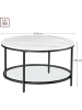 Songmics Salontafel wit/zwart - (H)45,5 x Ø 80 cm