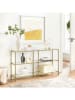 VASAGLE Console goudkleurig - (B)130 x (H)73,3 x (D)30 cm