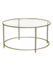 Songmics Couchtisch in Gold - (H)45,5 x Ø 84 cm