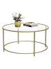 Songmics Salontafel goudkleurig - (H)45,5 x Ø 84 cm
