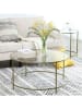 Songmics Couchtisch in Gold - (H)45,5 x Ø 84 cm