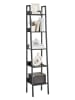 VASAGLE Standregale in Schwarz - (B)33,8 x (H)170 x (T)30 cm