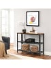 Songmics Sideboard in Hellbraun/ Schwarz - (B)101,5 x (H)80 x (T)35 cm
