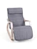 Songmics Fotel bujany w kolorze szarym - 55 x 91 x 80 cm
