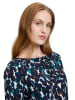 Betty Barclay Bluse in Dunkelblau/ Petrol/ Weiß