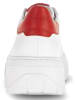 Gabor Leder-Sneakers in Weiß/ Rot