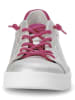Gabor Leren sneakers zilverkleurig/fuchsia