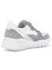 Gabor Leder-Sneakers in Weiß/ Grau/ Silber