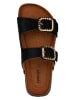 Geox Leren slippers "New Brionia" zwart
