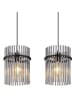 Globo lighting Hanglamp "Gorley" zwart/grijs - (B)110 cm