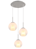 Globo lighting Hängeleuchte ''Barry'' in Silber - (H)120 x Ø 45 cm