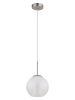 Globo lighting Lampa wisząca "Barry" w kolorze srebrnym - wys. 120 x Ø 20 cm