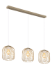 Globo lighting Hanglamp "Dichti" wit/beige - (B)84 x (H)150 x (D)18 cm