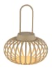 Globo lighting LED-Tischleuchte "Allegra" in Beige - (H)25,5 x Ø 20,5 cm