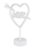 Globo lighting Decoledlamp "Love" wit - (B)18,5 x (H)32 x (D)10 cm
