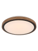 Globo lighting LED-Deckenleuchte "Bruno" in Hellbraun/ Weiß - (H)9,5 x Ø 36 cm