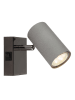Globo lighting Lampa ścienna "Robby" w kolorze szaro-czarnym - 7 x 10 cm