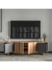 Scandinavia Concept TV-Kommode in Hellbraun/ Grau - (B)180 x (H)50 x (T)33 cm