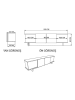 Scandinavia Concept TV-Kommode in Hellbraun/ Grau - (B)180 x (H)50 x (T)33 cm