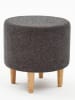 Scandinavia Concept Hocker "Findik Gabbana" in Anthrazit - (H)42 x Ø 42 cm