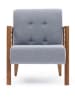 Scandinavia Concept Fauteuil "Kemer" lichtblauw - (B)69 x (H)80 x (D)83 cm