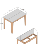 Scandinavia Concept Eetkamertafel "Kiev" beige/bruin - (B)110 x (H)75 x (D)72 cm
