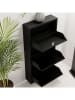 Scandinavia Concept Schuhschrank in Schwarz - (B)50 x (H)103 x (T)15 cm