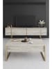 Scandinavia Concept Couchtisch "Luxe" in Grau/ Gold - (B)90 x (H)40 x (T)60 cm