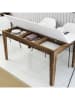 Scandinavia Concept Eettafel "Milan" wit/bruin - (B)145 x (H)75 x (D)88 cm