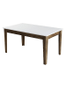 Scandinavia Concept Esstisch "Milan" in Weiß/ Braun - (B)145 x (H)75 x (T)88 cm