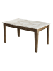 Scandinavia Concept Eettafel "Milan" crème/bruin - (B)145 x (H)75 x (D)88 cm