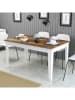 Scandinavia Concept Eetkamertafel "Milan" wit/bruin - (B)145 x (H)75 x (D)88 cm