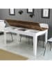 Scandinavia Concept Eetkamertafel "Milan" wit/bruin - (B)145 x (H)75 x (D)88 cm