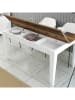 Scandinavia Concept Eetkamertafel "Milan" wit/bruin - (B)145 x (H)75 x (D)88 cm